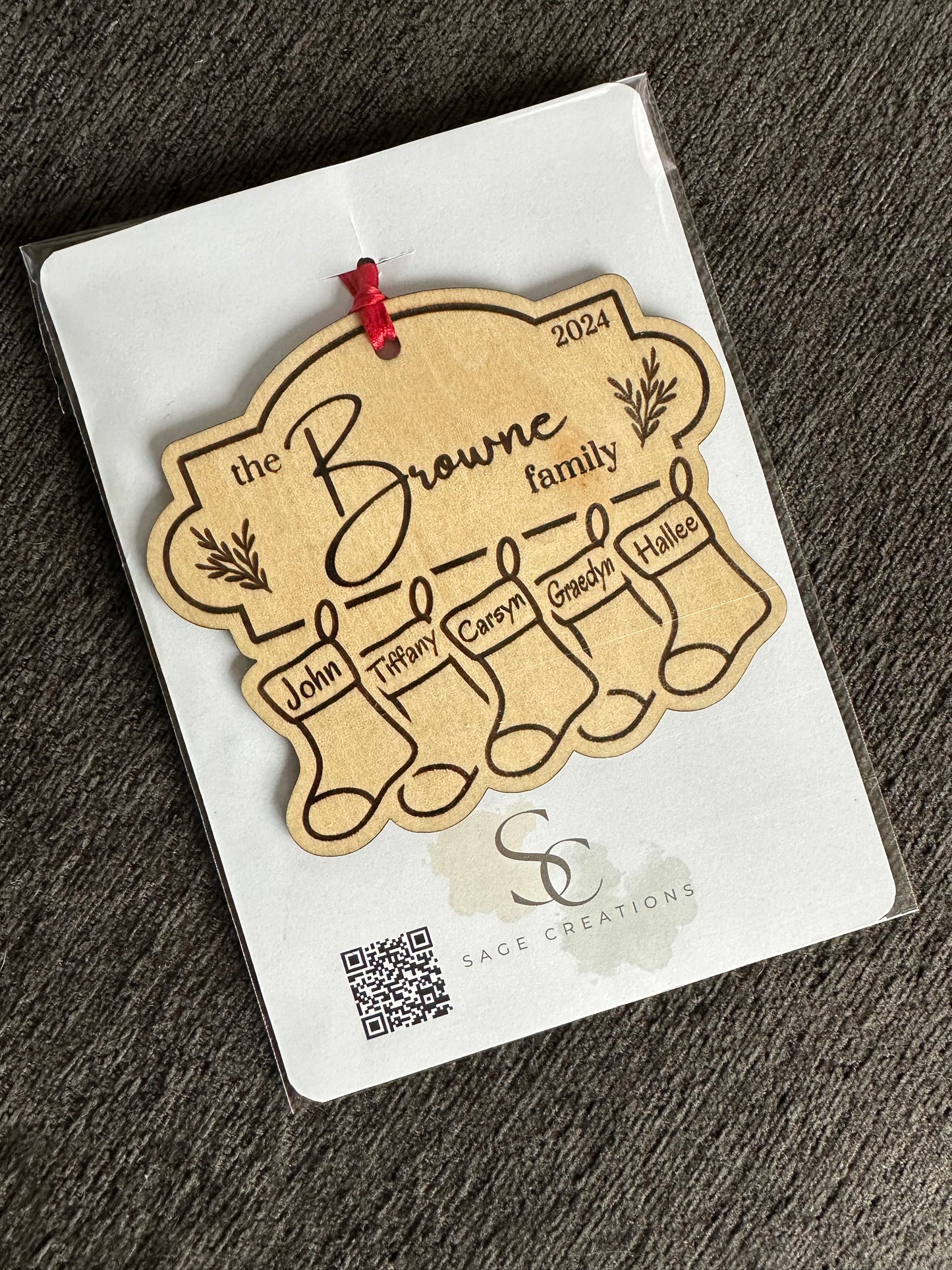 Family Ornament - Stockings