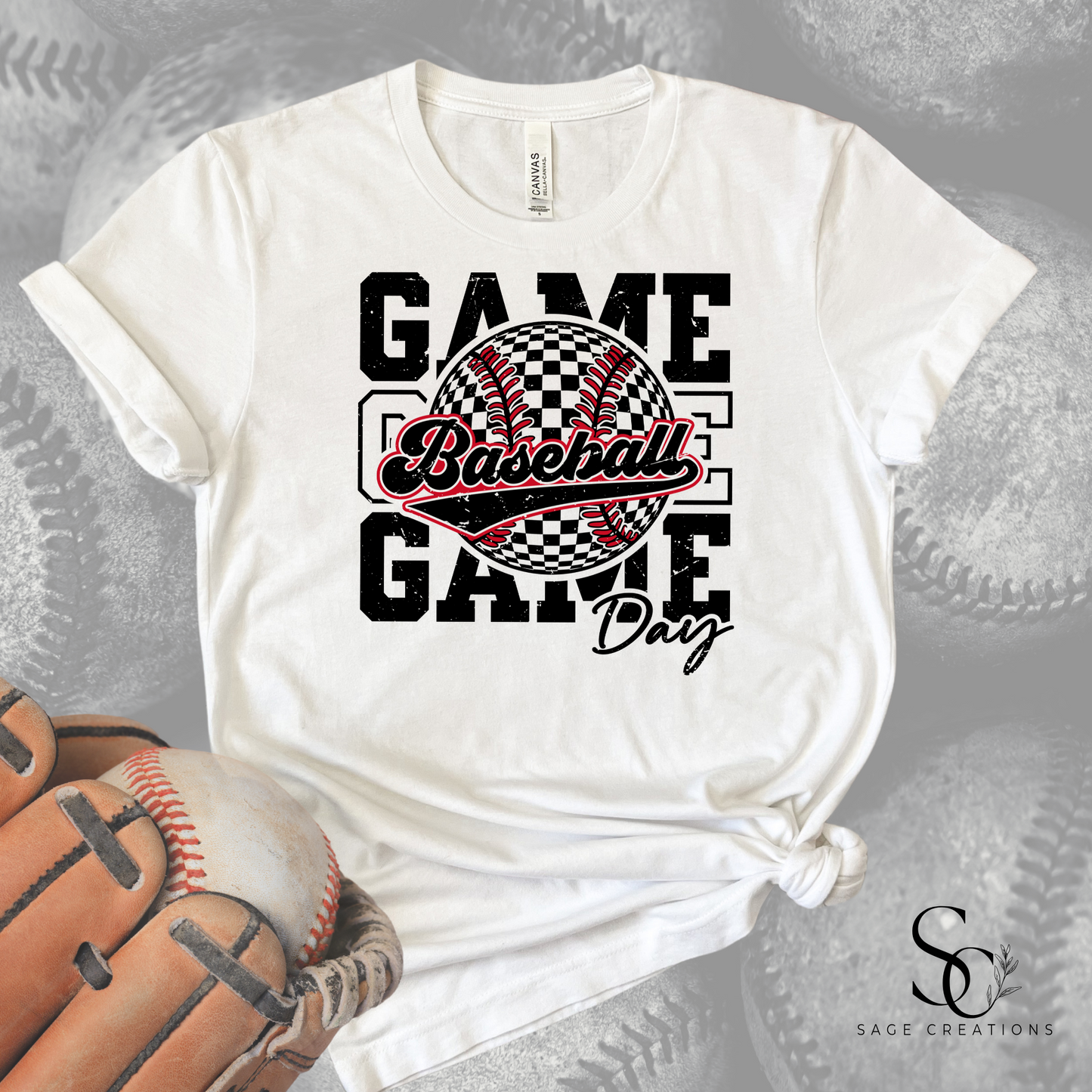 Game Day -Baseball 2 - Distressed