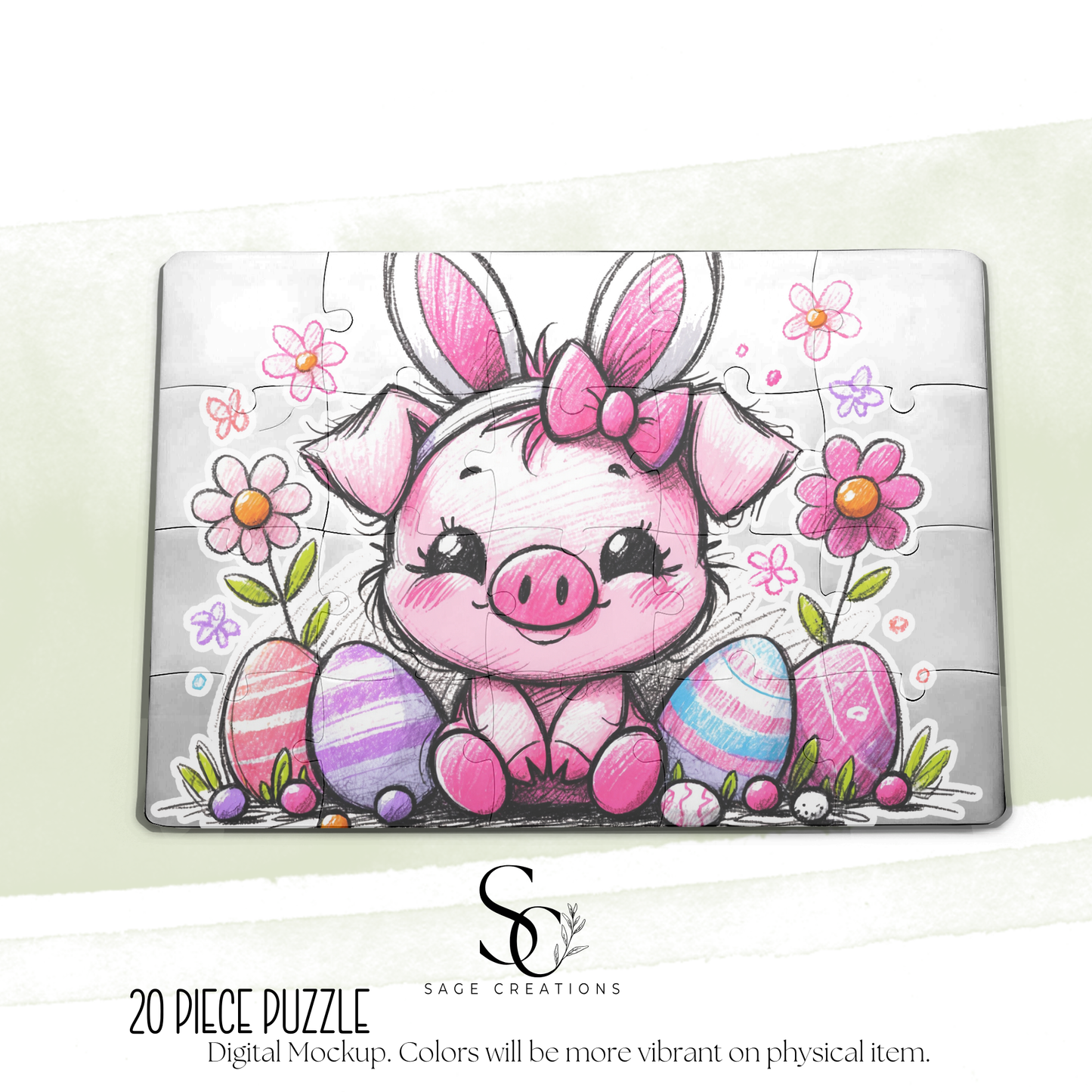 20 Piece Easter Name Puzzle "Girls"