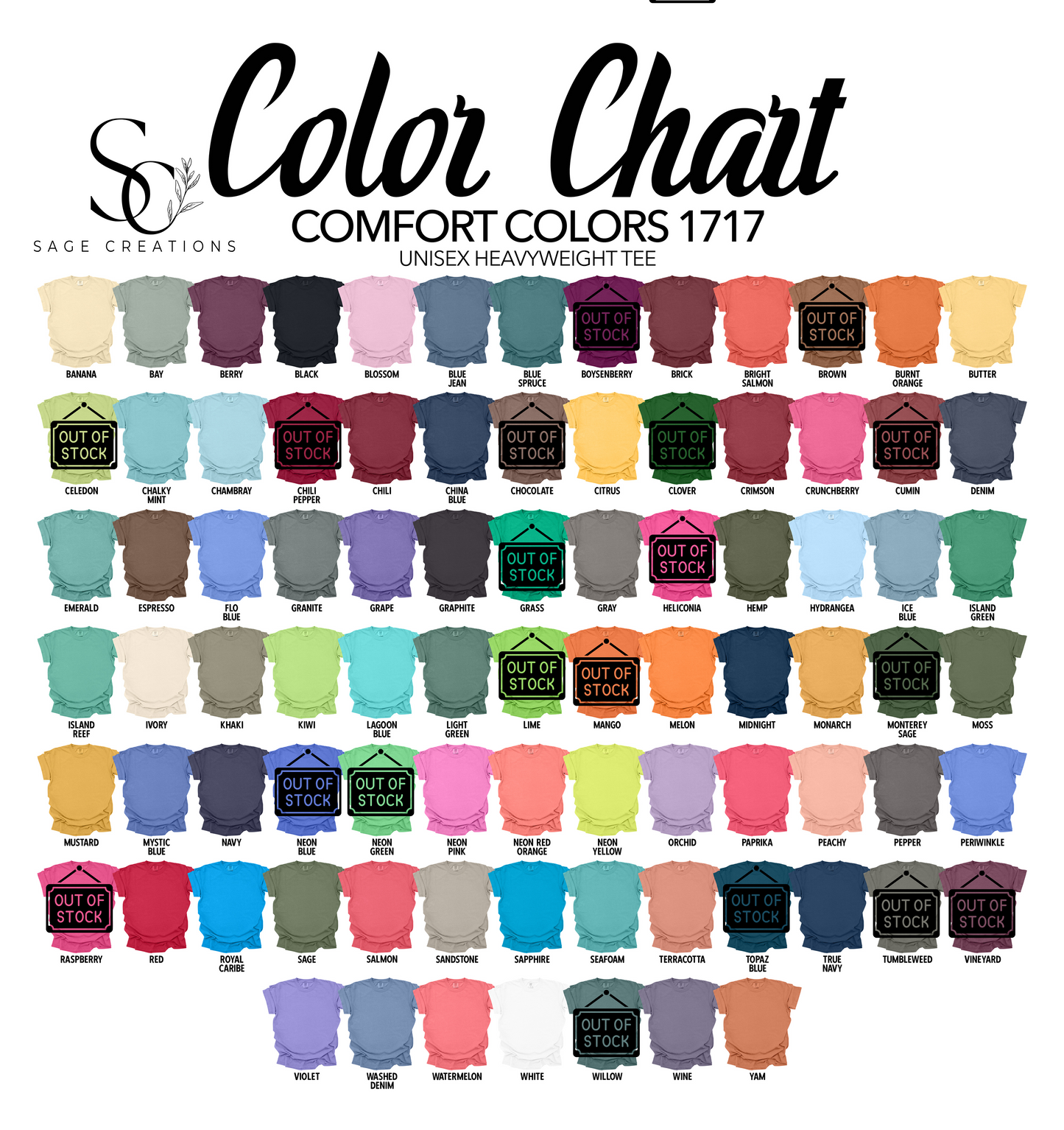 Comfort Colors (additional cost)