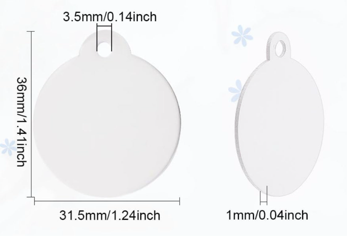 Round Pet Tags