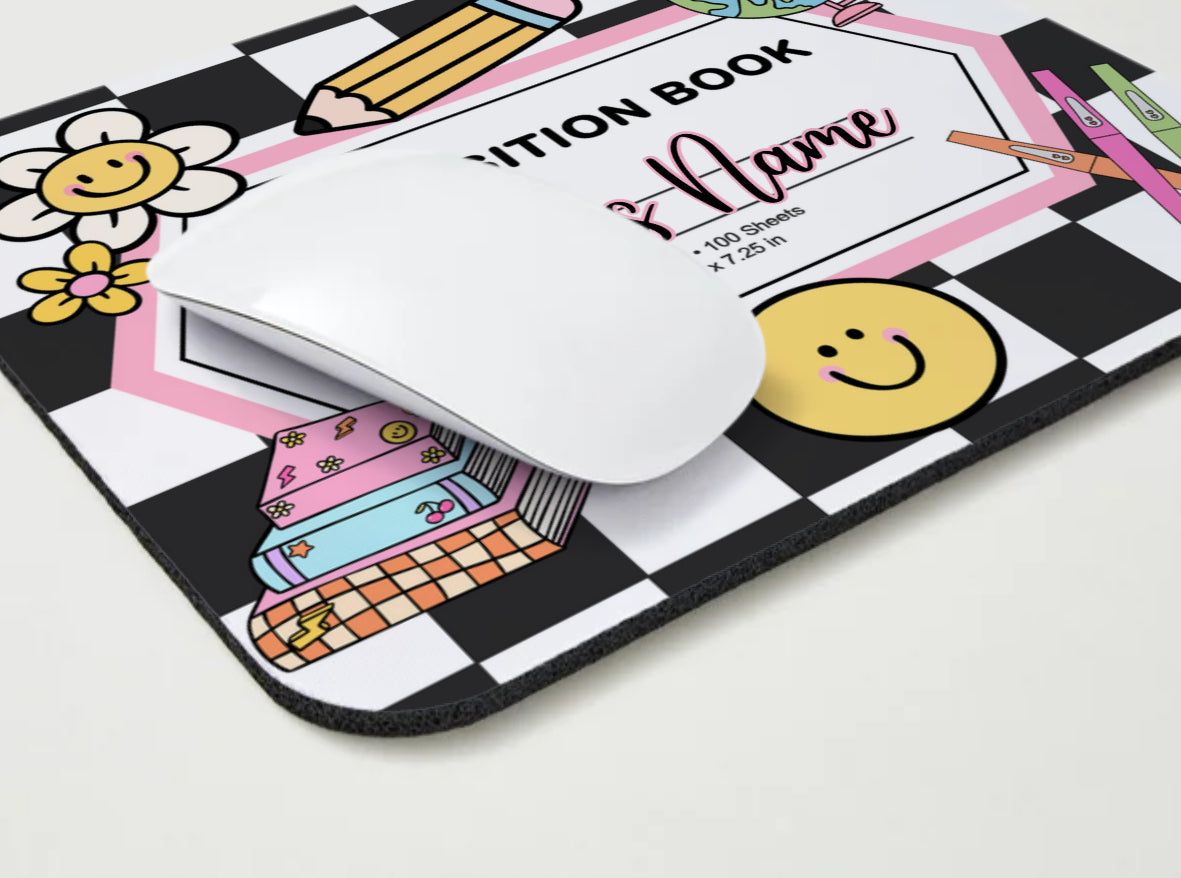 Teacher Comp Book Checkered - Mouse Pad