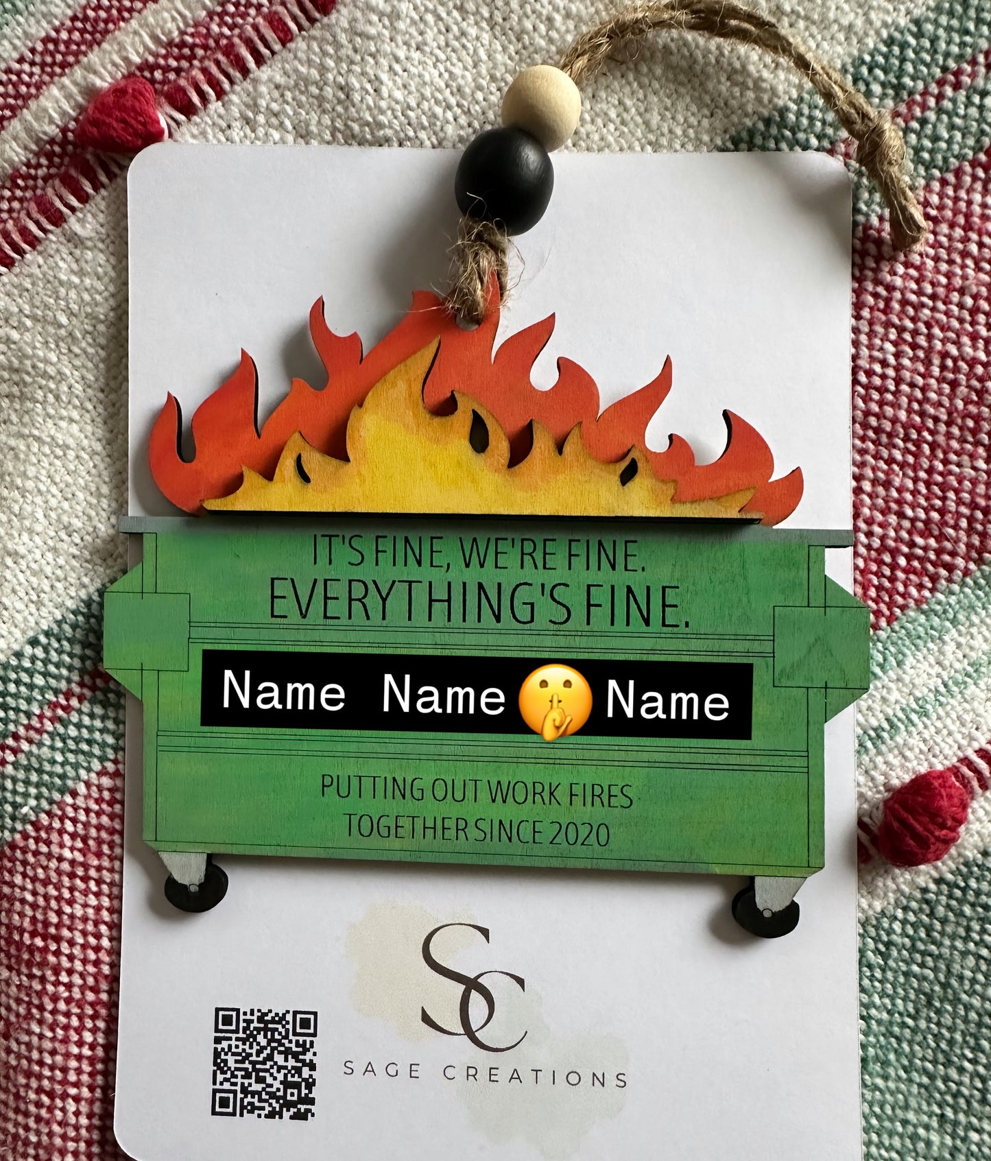 Dumpster Fire - Work Friend Gifts Ornament