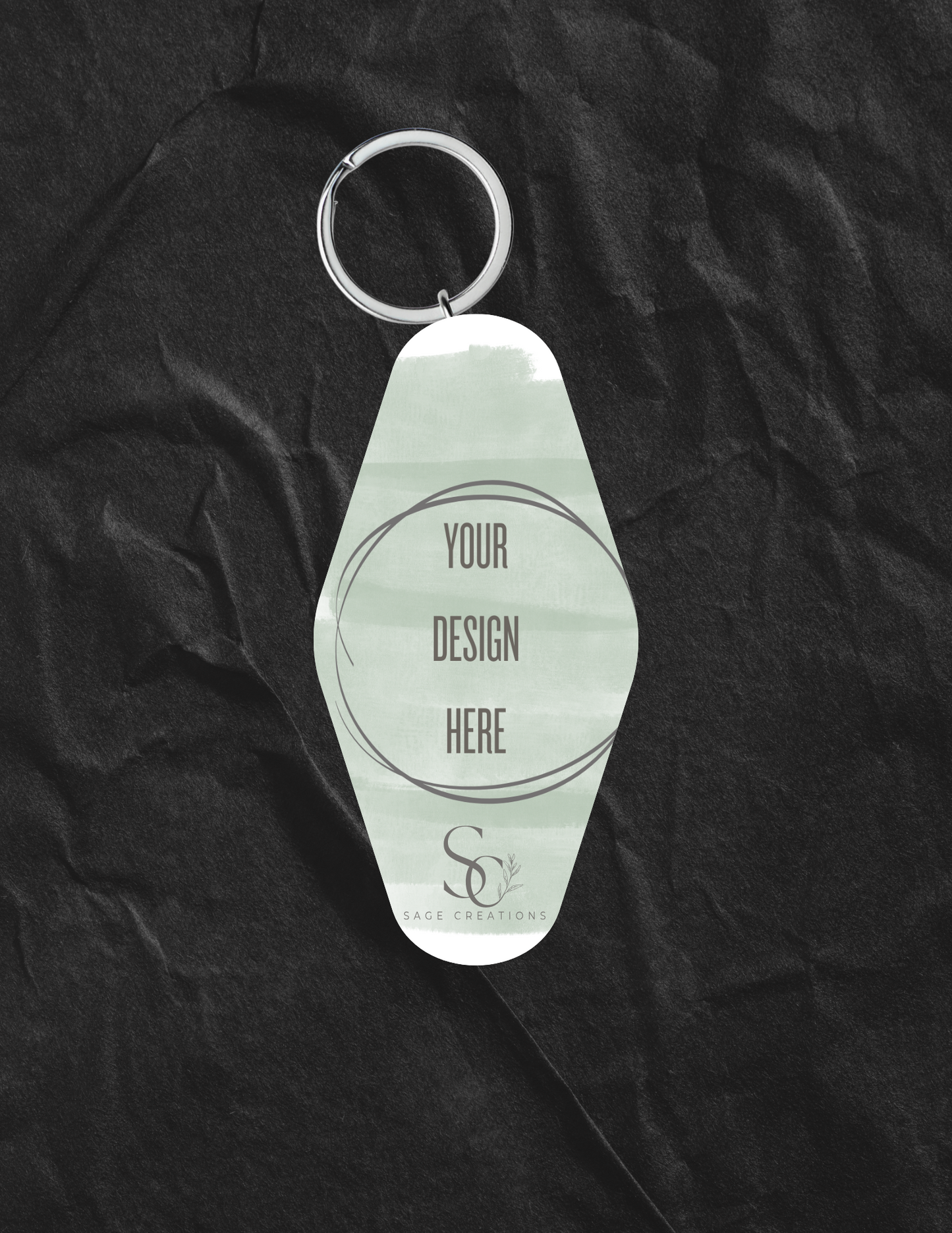 Custom Vintage Motel-Style Keychain