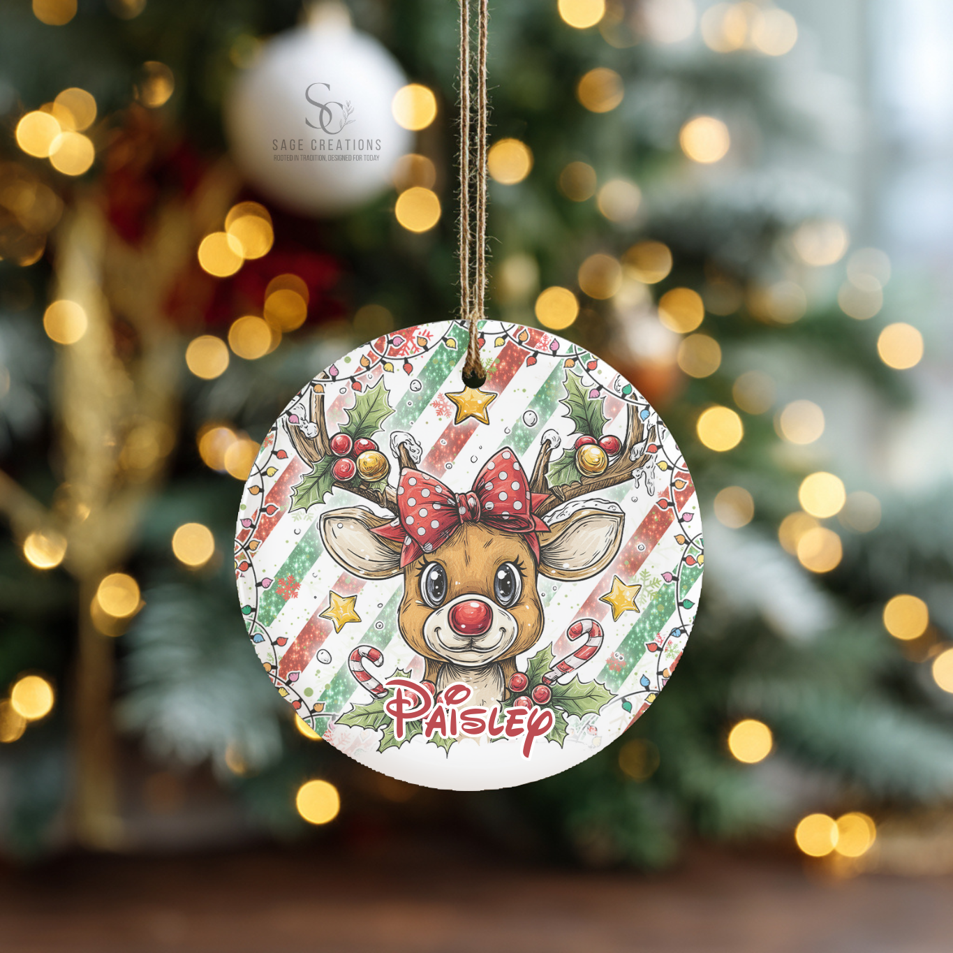 Reindeer Names - Ornament