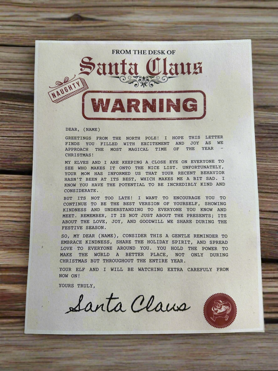 SC Magic Letter and Certificate ( NAUGHTY or NICE)