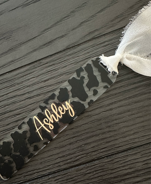 Cow Print Bookmark