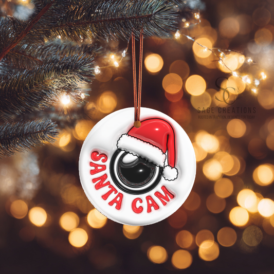 Santa Cam Ornament
