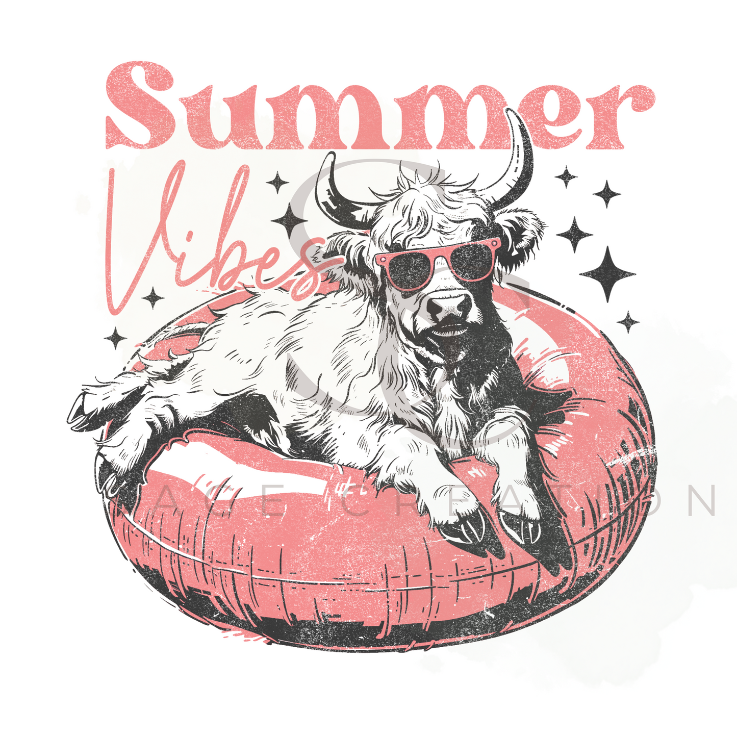 Summer Vibes - Highland Cow