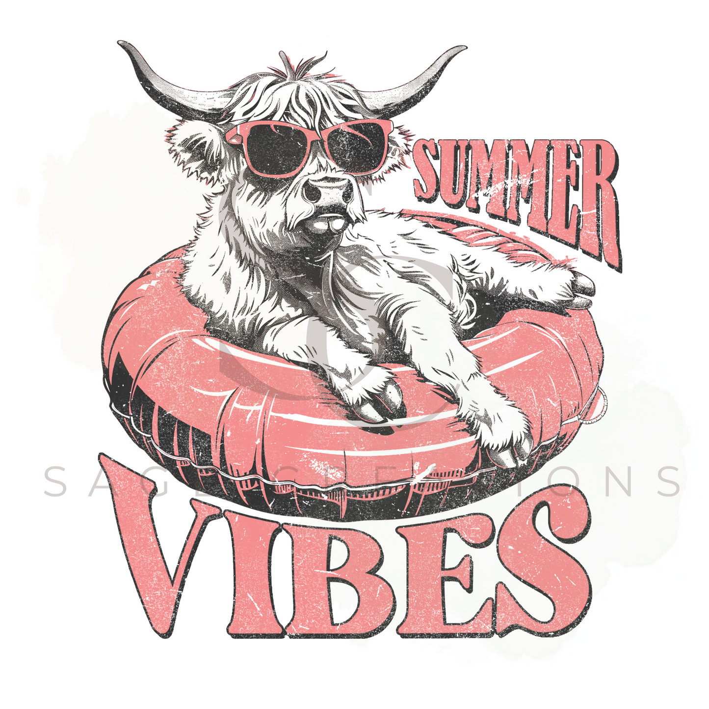 Summer Vibes - Highland Cow