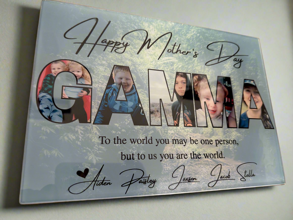 Glass Cutting Board - Mothers Day