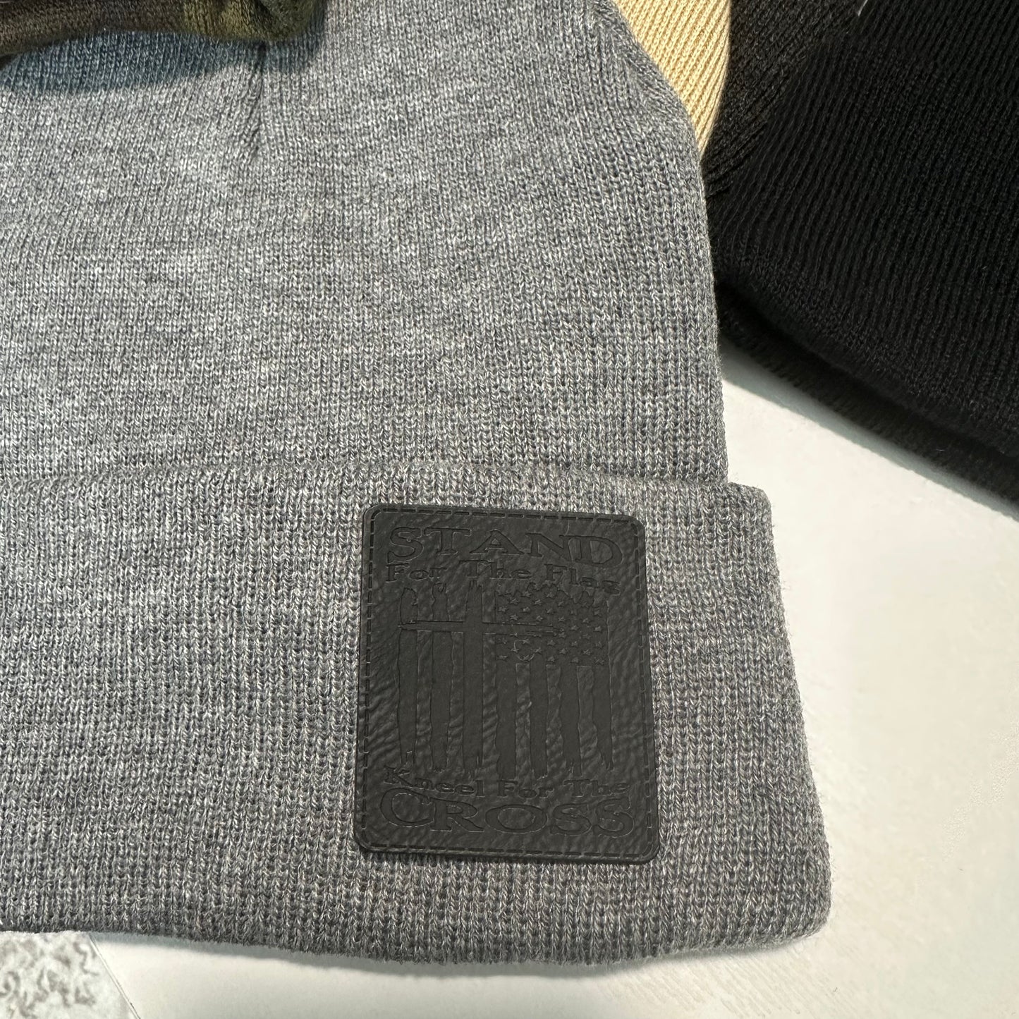 Stand for the Flag- Kneel for the Cross - Beanie