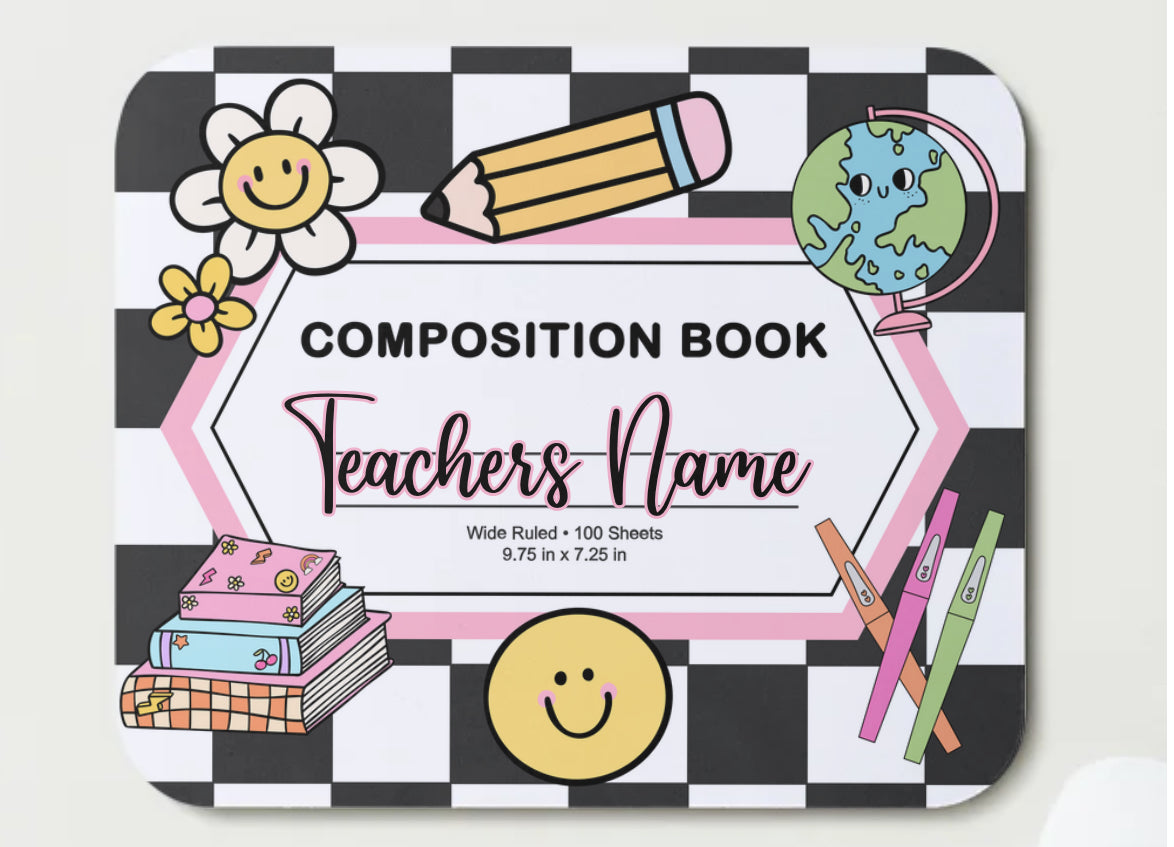 Teacher Comp Book Checkered