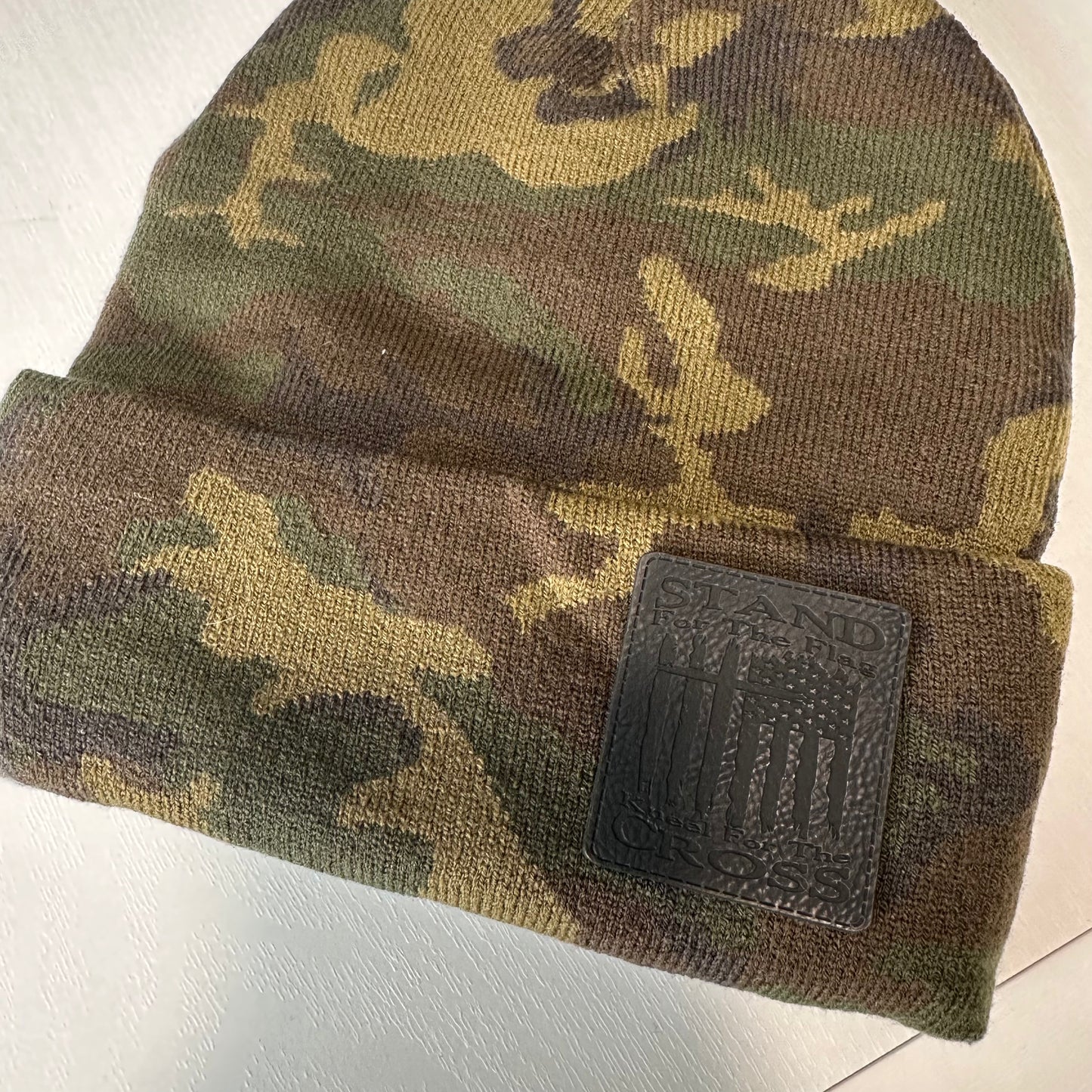 Stand for the Flag- Kneel for the Cross - Beanie