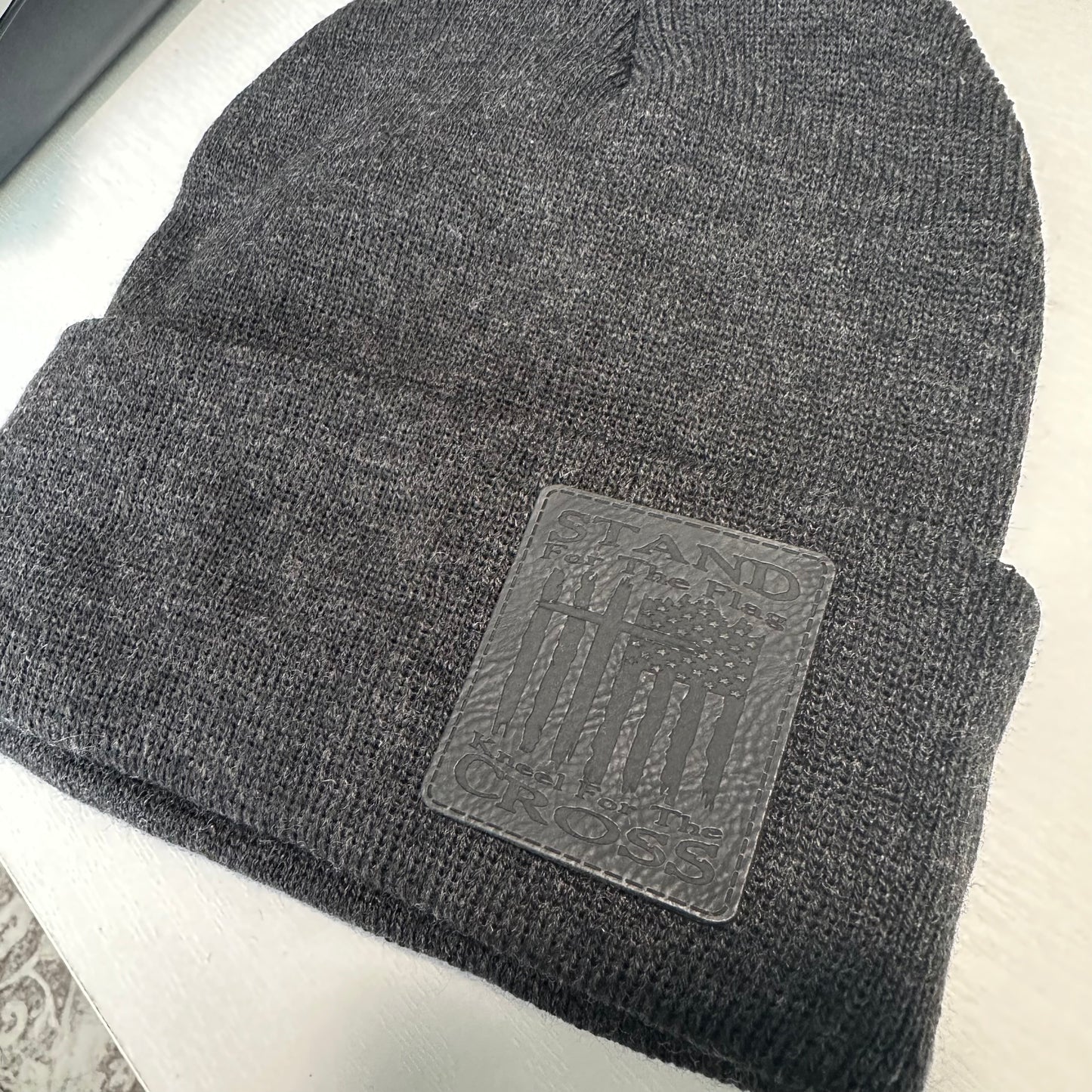 Stand for the Flag- Kneel for the Cross - Beanie