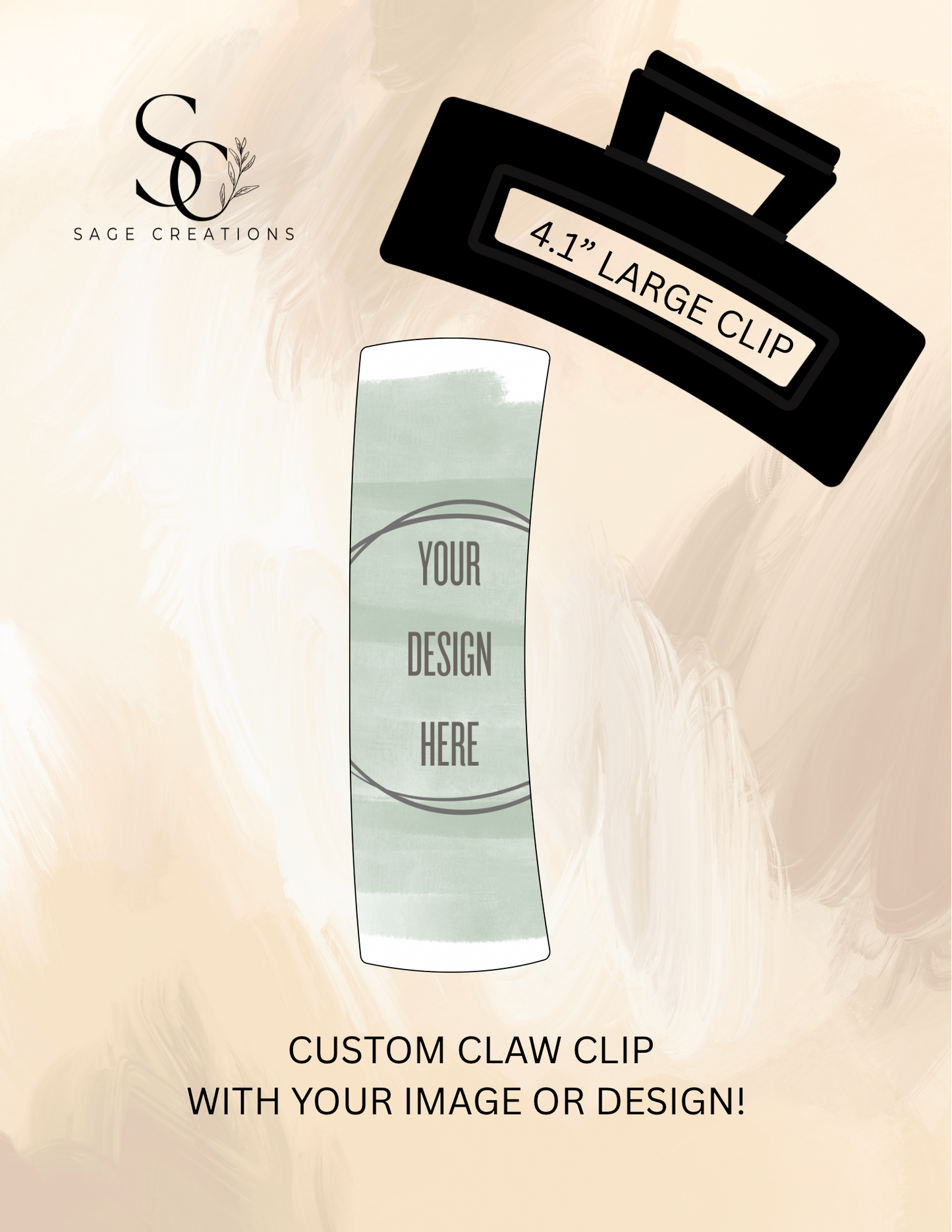 Custom Hair Clip (upload your image!)