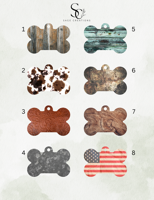 Country Rustic Pet Tags