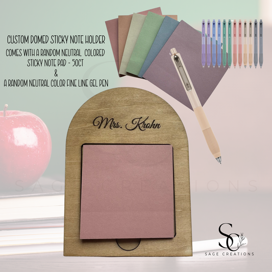 Custom Domed Sticky Note Holder