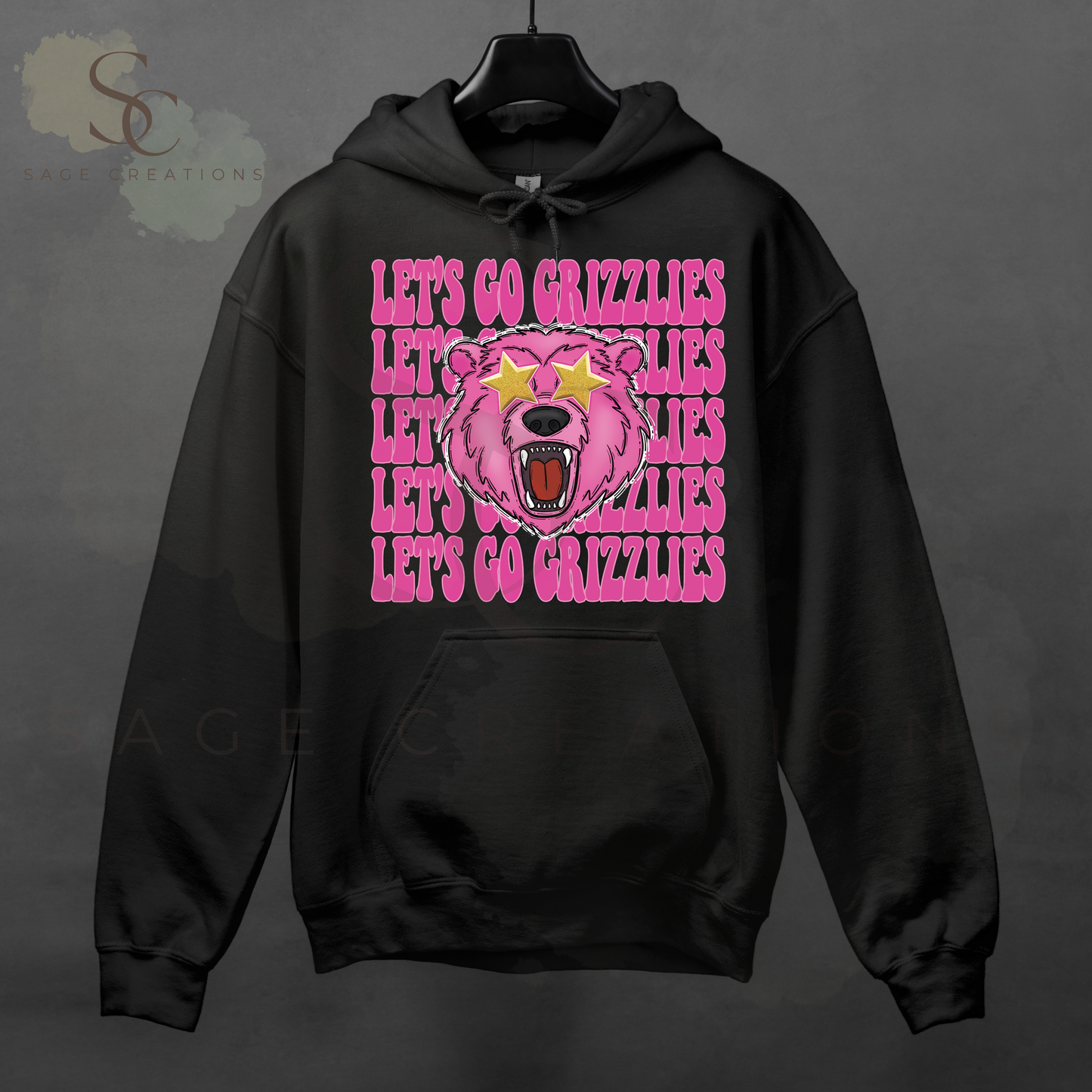 Preppy Lets Go Grizzlies (PINK OUT)