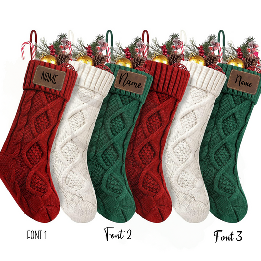 Knitted Stockings w/ Name